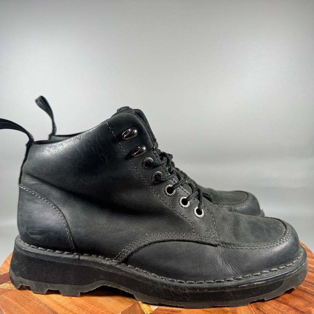 Dr. Martens Kameron Black Leather Moc Toe Ankle Boots Mens 9 AW004